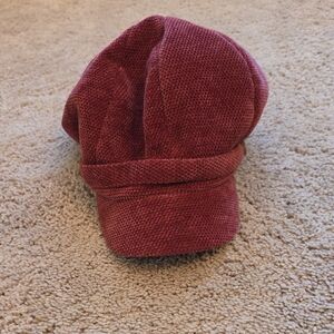 David and Young Red Newsboy Cap